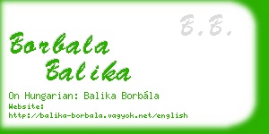 borbala balika business card